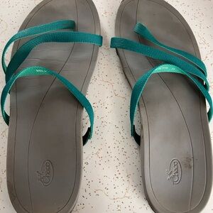 Chaco Women's Sandals in Teal and Gray